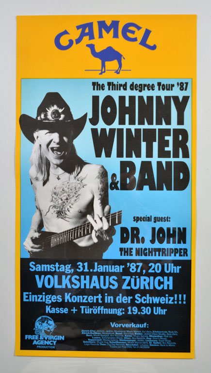 Two Posters: "Johnny Winter, Hifi & Musick" and "Camel, (1 of 2)