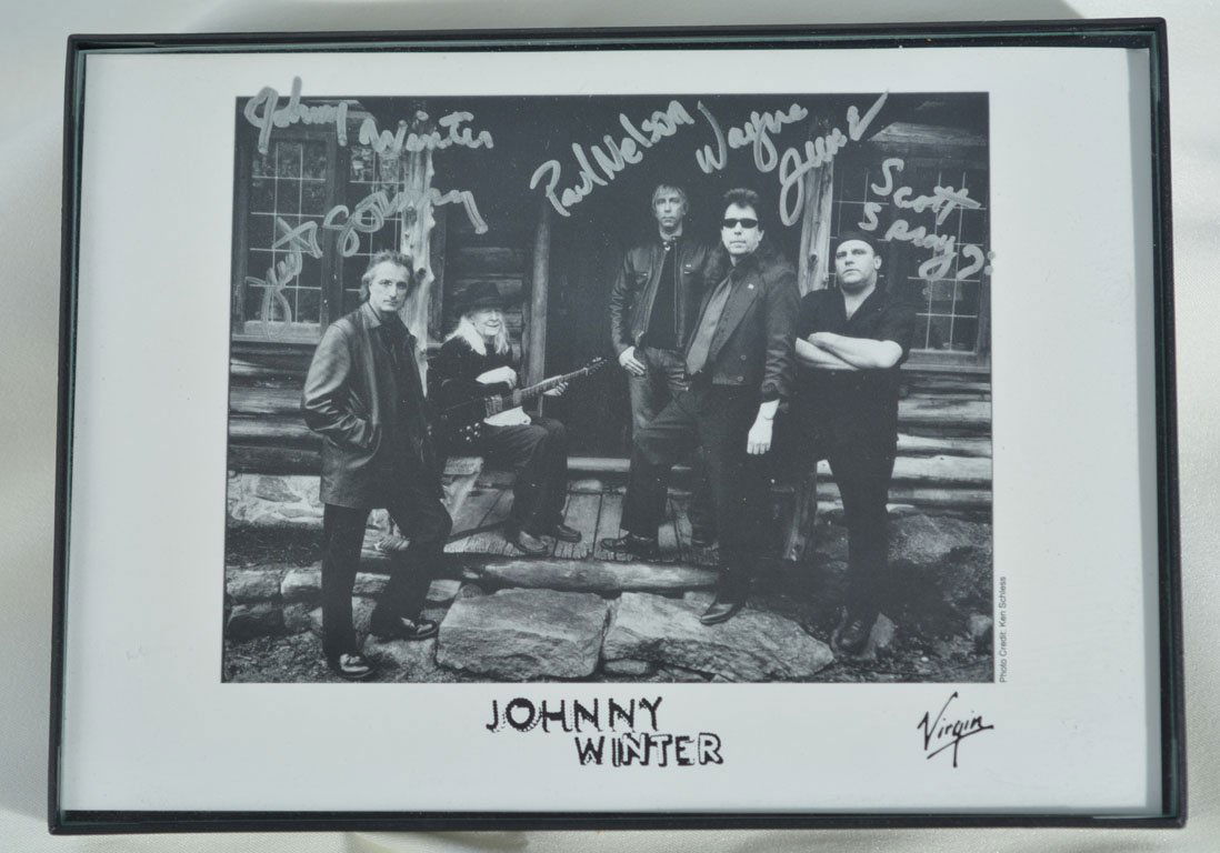 Johnny Winter and Band Framed Autographed Photograph (1 of 3)