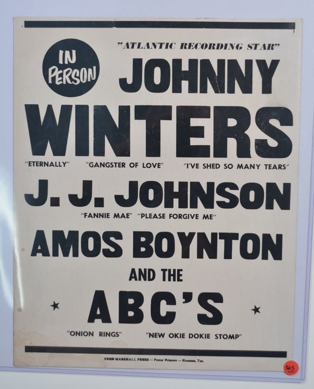 Poster: Atlantic Recording Star Johnny Winters (1 of 1)