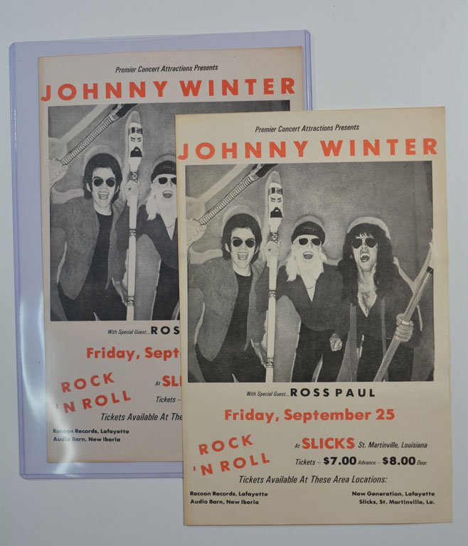 Poster: Johnny Winter with Ross Paul (1 of 1)
