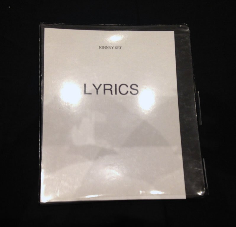 Johnny Winter's Set List Binder (1 of 3)