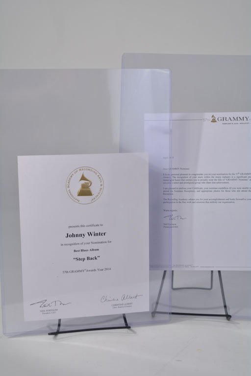 Grammy Nomination Certificate and Letter (1 of 2)