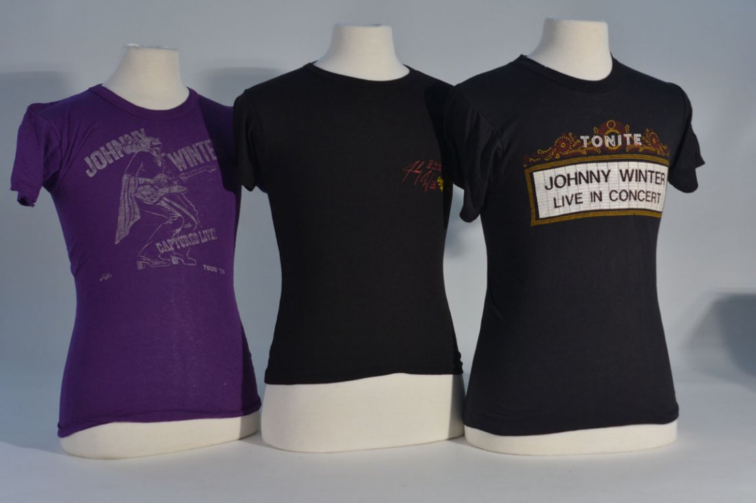 Three of Johnny Winter's T-Shirts (1 of 2)