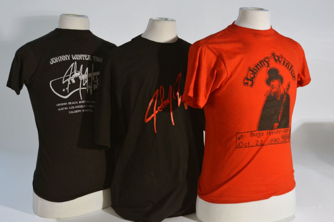 Three of Johnny Winter's T-Shirts (1 of 1)