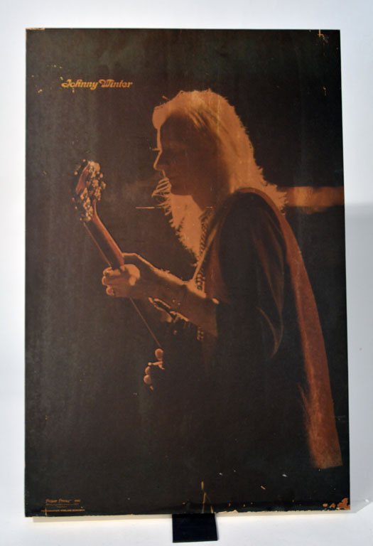 Johnny Winter Wooden Art Block (1 of 1)