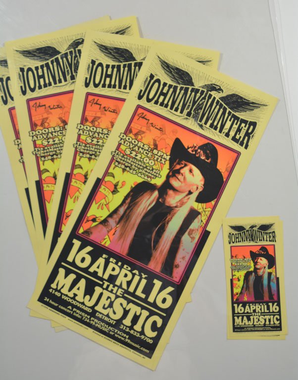 Signed Posters: Johnny Winter at the Majestic (1 of 2)