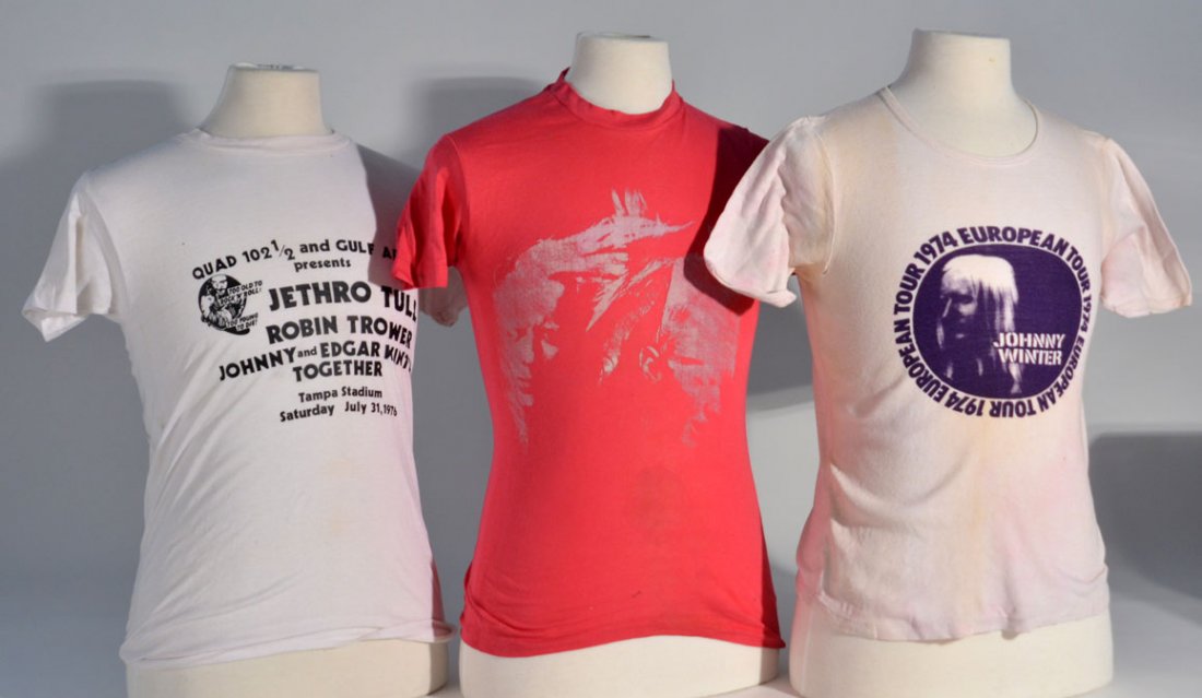 Three of Johnny Winter's T-Shirts (1 of 1)