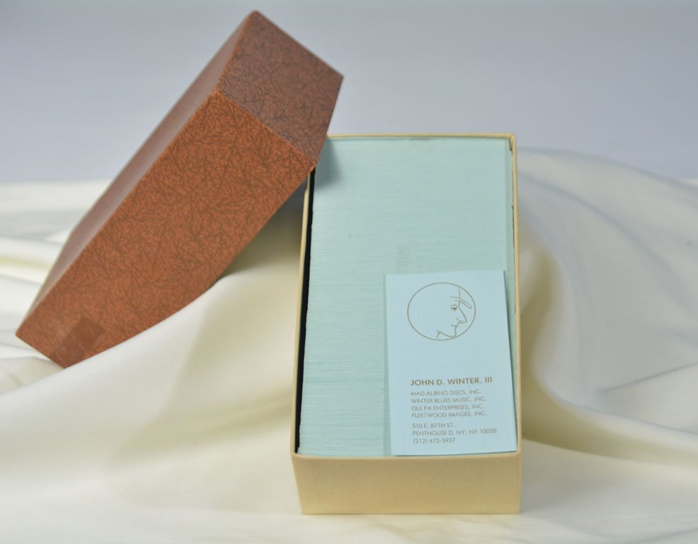 Box of Johnny's Business Cards (1 of 2)