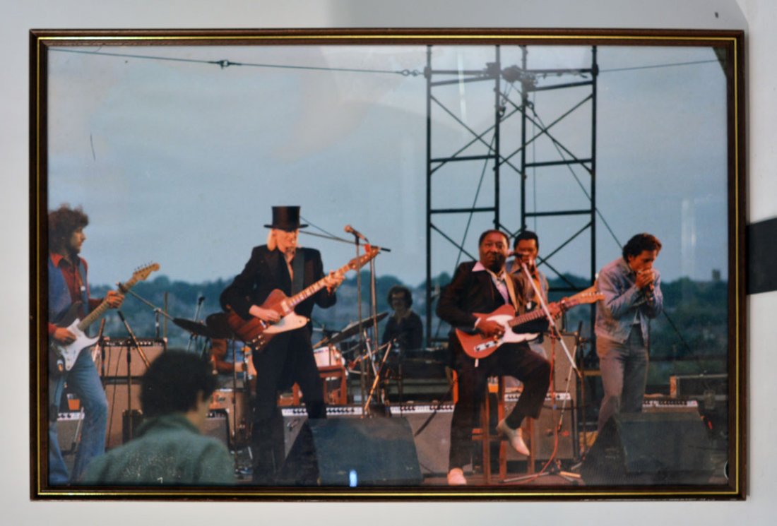 Framed Photo, Johnny Winter In Concert with Muddy (1 of 1)