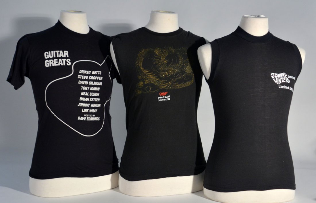 Three of Johnny Winter's T-Shirts (1 of 2)