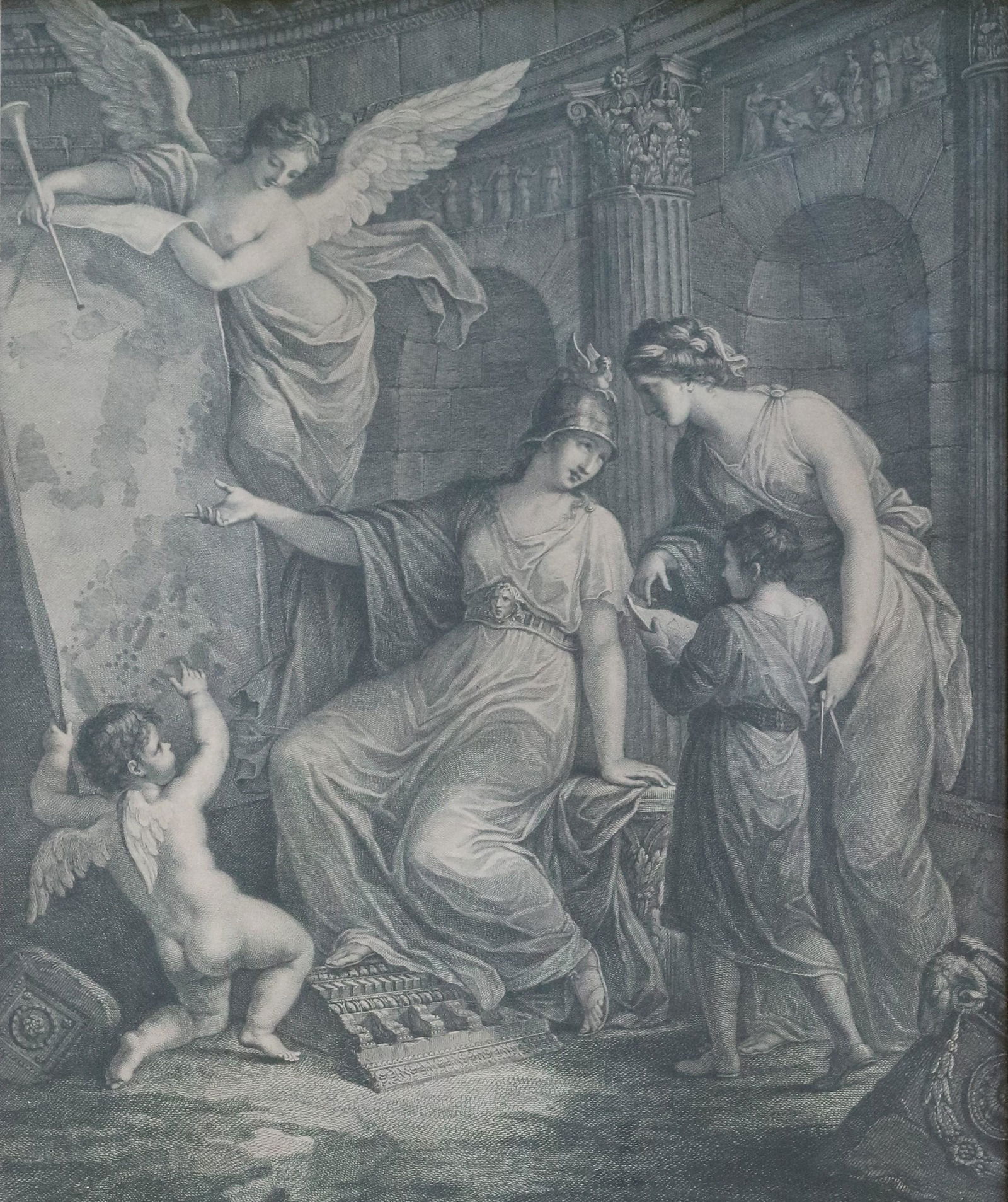 Francesco BARTOLOZZI (1727-1815): engraving and etching after Antonio Zucchi 1773 Size (in cm) 60.5 x 45.5