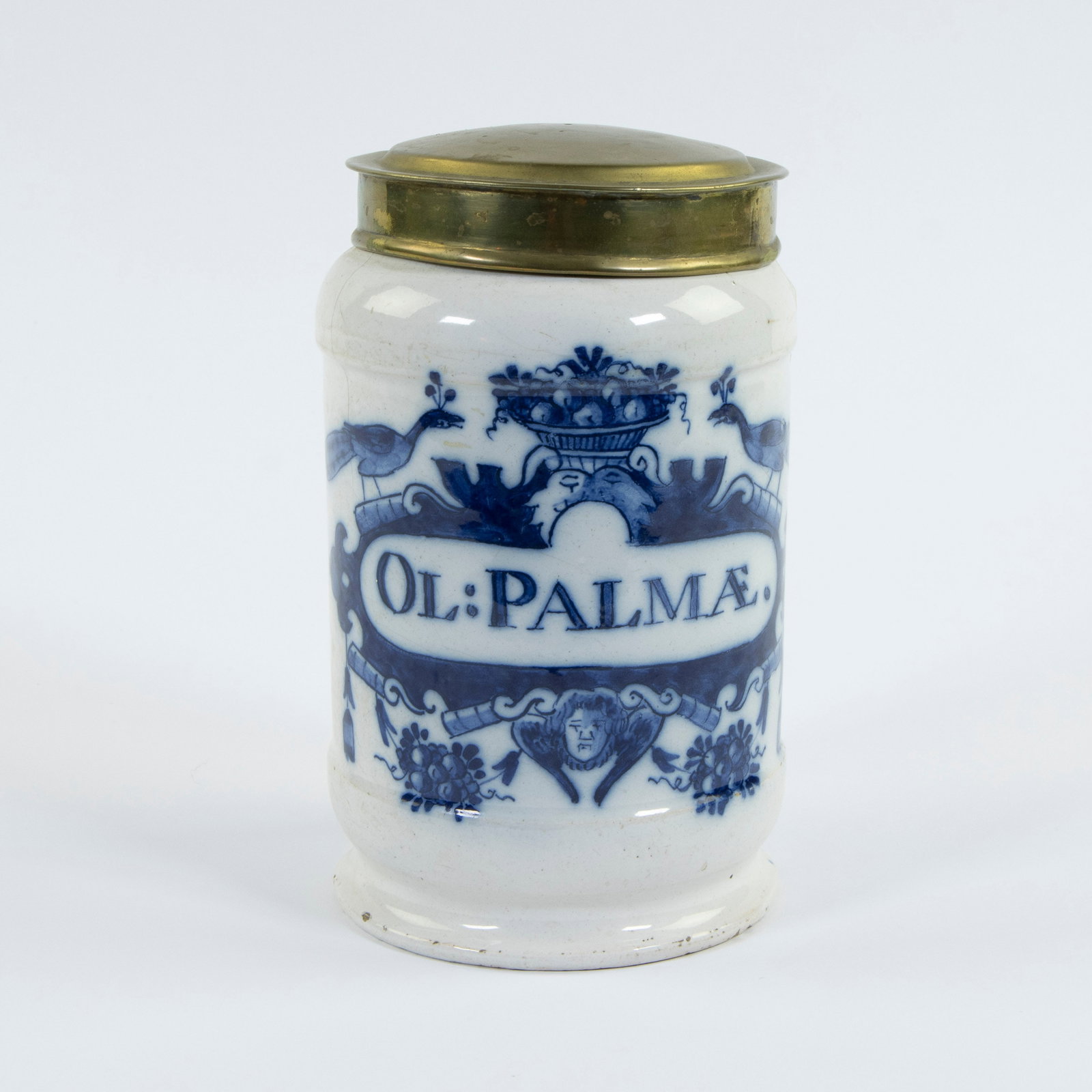 18th century Delft apothecary jar by Adriaan Kocx, marked (1 of 5)