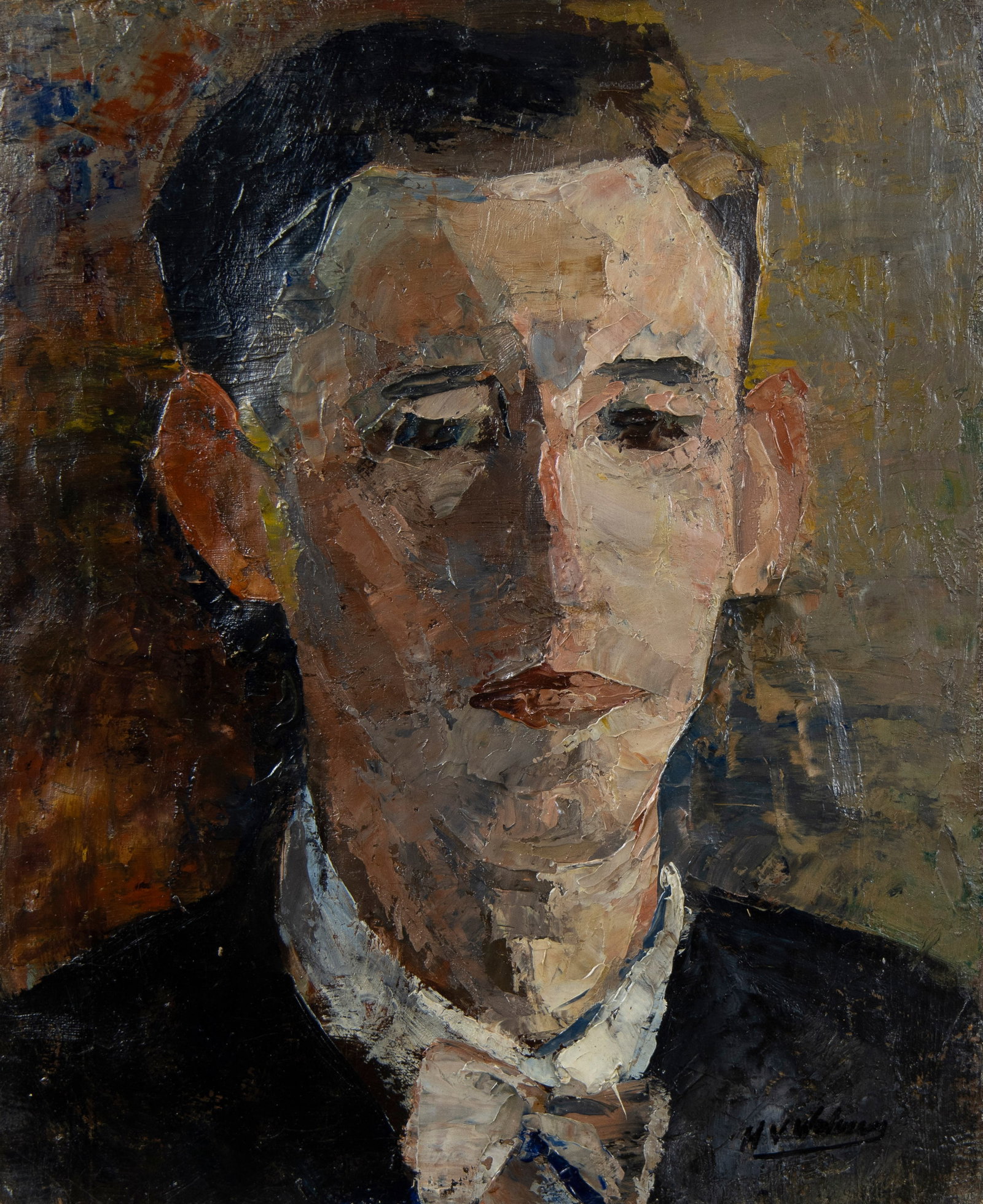 Henri Victor WOLVENS (1896-1977), oil on canvas Self-portrait, signed: Henri Victor WOLVENS (1896-1977), oil on canvas Self-portrait, signedHenri Victor WOLVENS (1896-1977), olie op doek Zelfportret getekend40 x 32.5 cm