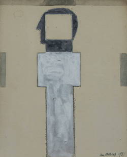 Luc CLAUS (1930-2006), watercolor and gouache on paper Untitled, signed and dated 1981: Luc CLAUS (1930-2006), watercolor and gouache on paper Untitled, signed and dated 1981Luc CLAUS (1930-2006), aquarel en gouache op papier Zonder titel, getekend en gedateerd 198125 x 21 cm