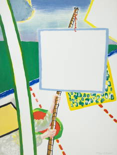 Roger RAVEEL (1921-2013), colour lithograph De schilderijenoptocht van 1978 Machelen-aan-de-Leie,: Roger RAVEEL (1921-2013), colour lithograph De schilderijenoptocht van 1978 Machelen-aan-de-Leie, 1978, numbered 102/110 and signedRoger RAVEEL (1921-2013), kleurenlithografie De schilderijenoptocht v