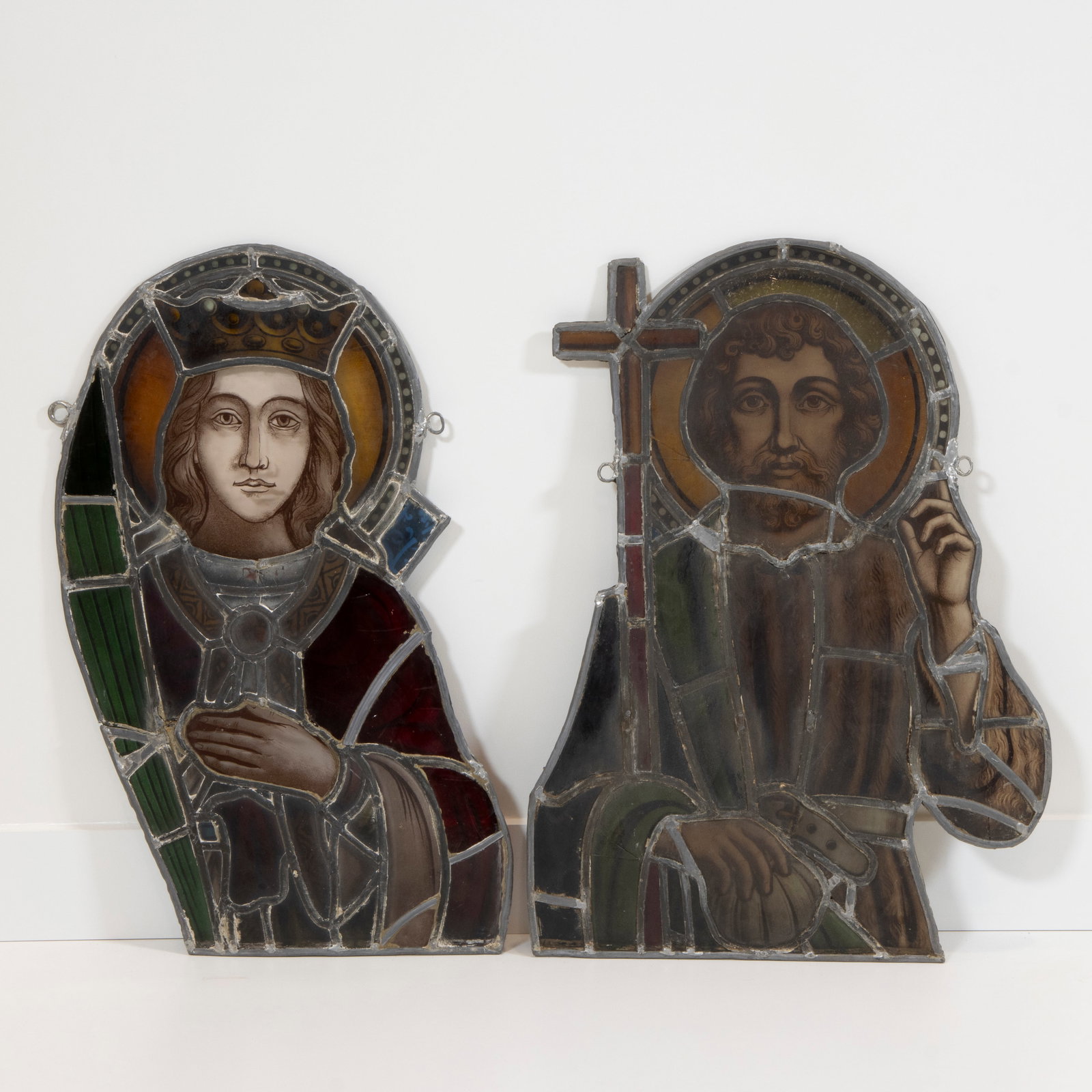 Two 19th century stained glass windows depicting saints (1 of 2)