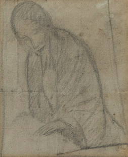 George MINNE (1866-1941), drawing Christ figure, monogrammed: George MINNE (1866-1941), drawing Christ figure, monogrammedGeorge MINNE (1866-1941), tekening Christusfiguur, monogram14.5 x 12 cm