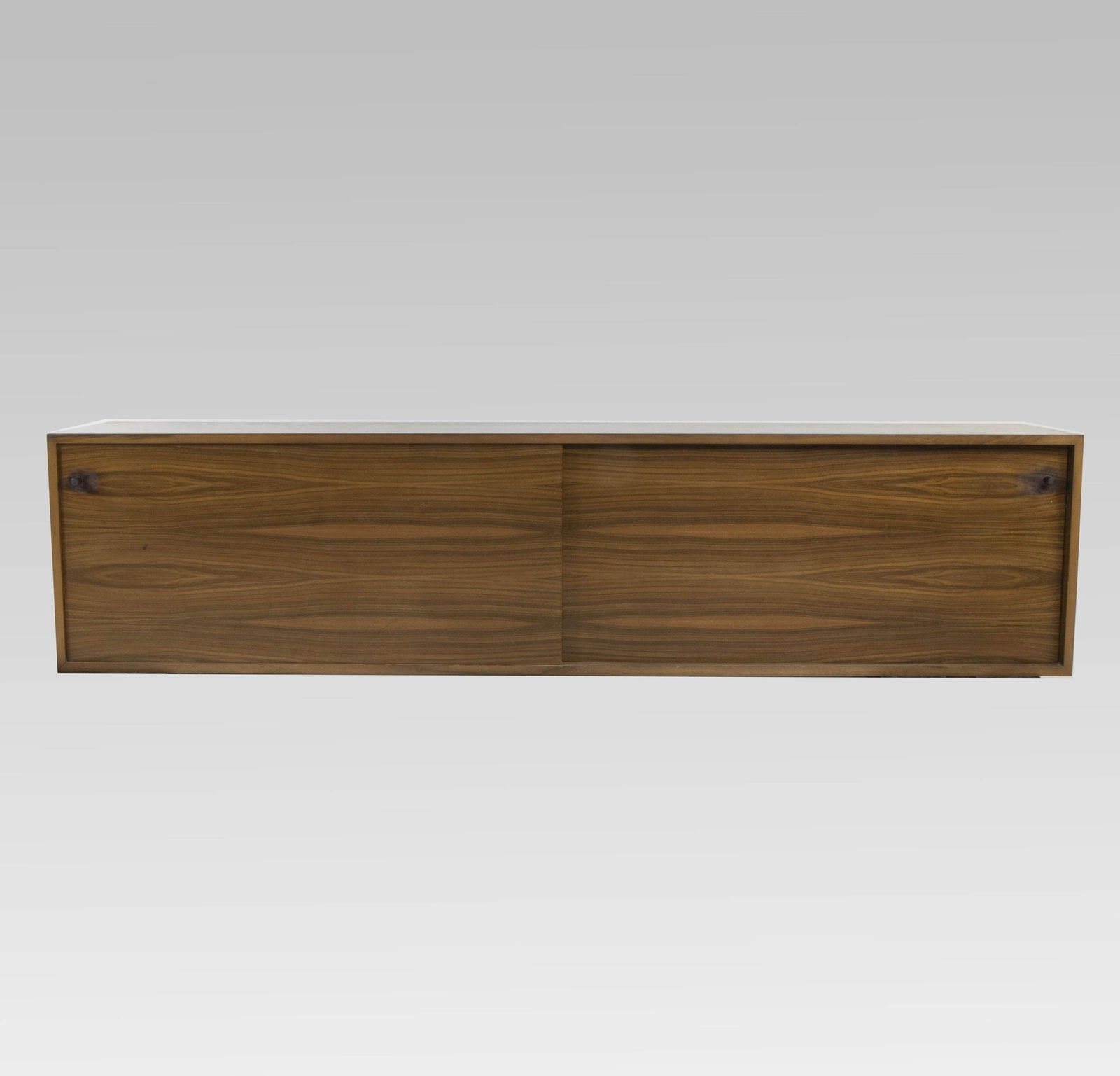 Sleek, modernist wall cabinet in veneered wood, designed and manufactured by the Belgian furniture: Sleek, modernist wall cabinet in veneered wood, designed and manufactured by the Belgian furniture workshop Van den Berghe-Pauvers, 1960sStrakke, modernistische hangkast in gefineerd hout ontworpen en