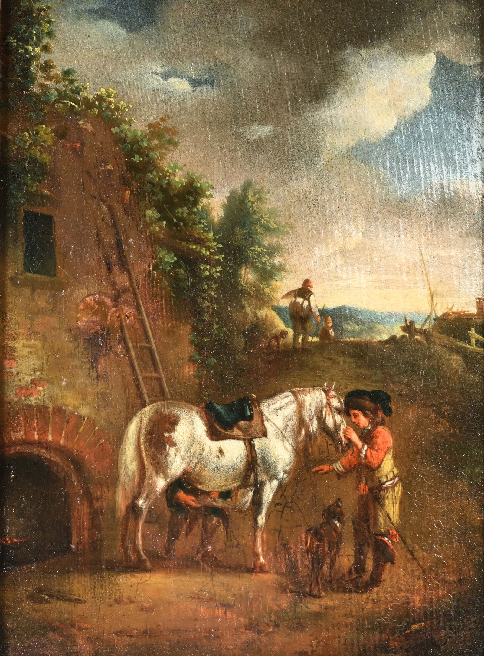 Philips WOUWERMAN (1619-1668) (circle), oil on panel Horse at the farrier, 17th century (1 of 5)