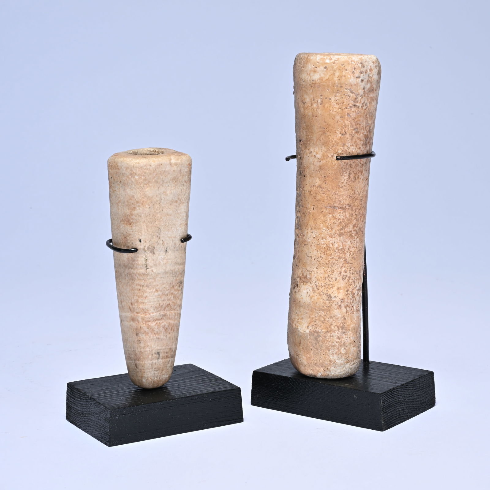 2 makeup bottle in alabaster with remains of makeup, Ancient Egypt, ca 2000 - 1000 B.C. (1 of 5)