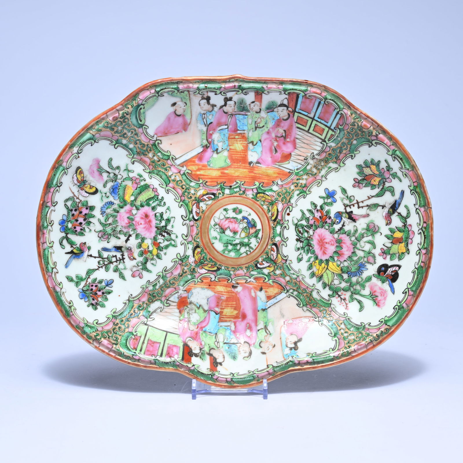 Chinese Canton famille rose bowl, late 19th century (1 of 2)