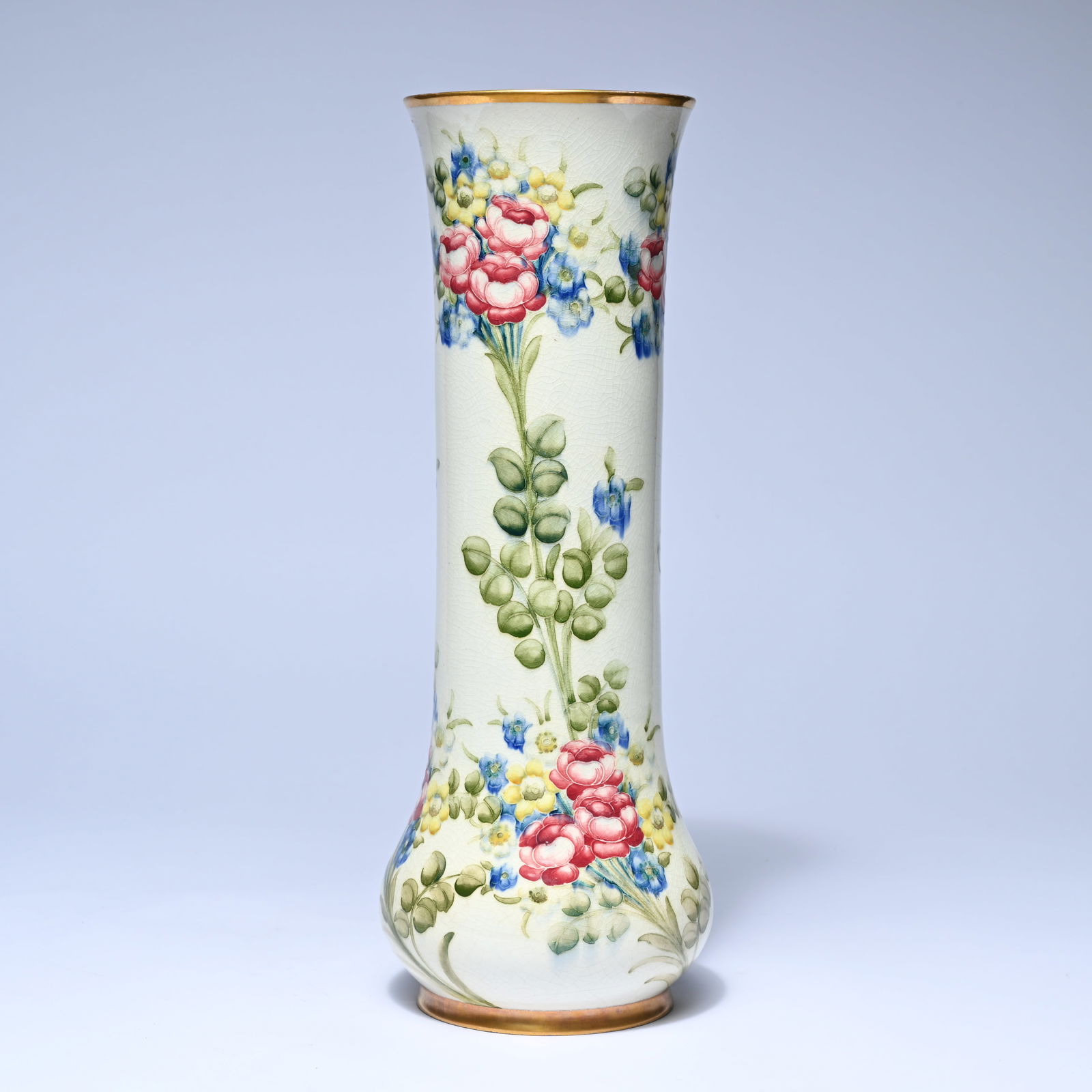 Moorcroft pottery vase with floral decoration, stamped Common Macintyre & Co, Burslem, and (1 of 7)