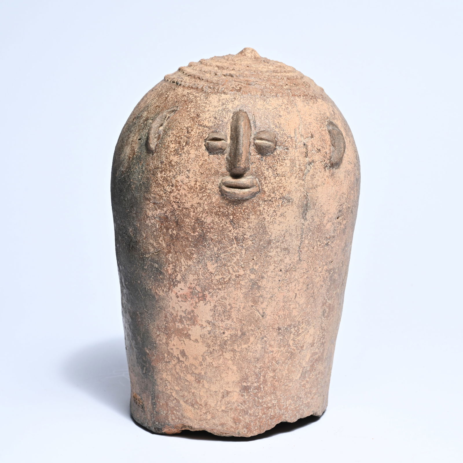 Grave object in the shape of a head in pottery, Niger, Mali - Bura culture, 11th-17th century (1 of 6)
