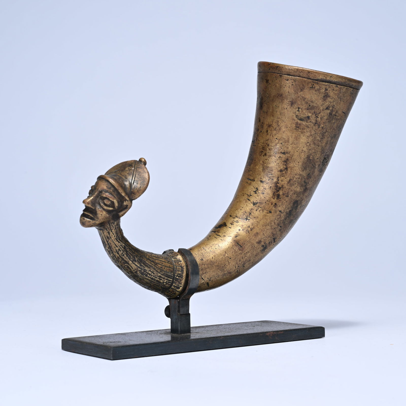 Bronze horn, grassland Cameroon Bamileke (1 of 5)