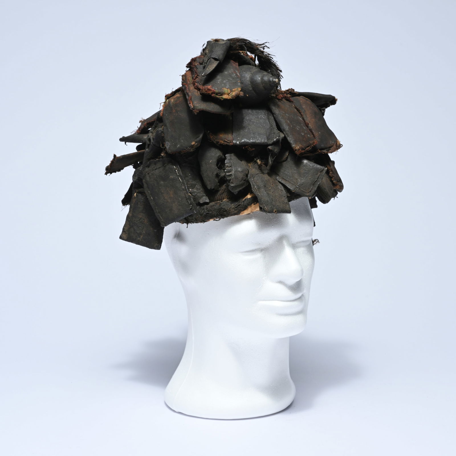 Headgear featuring Grigi's (herbal pouch) from the outfit of a Nganga village witch doctor (1 of 6)