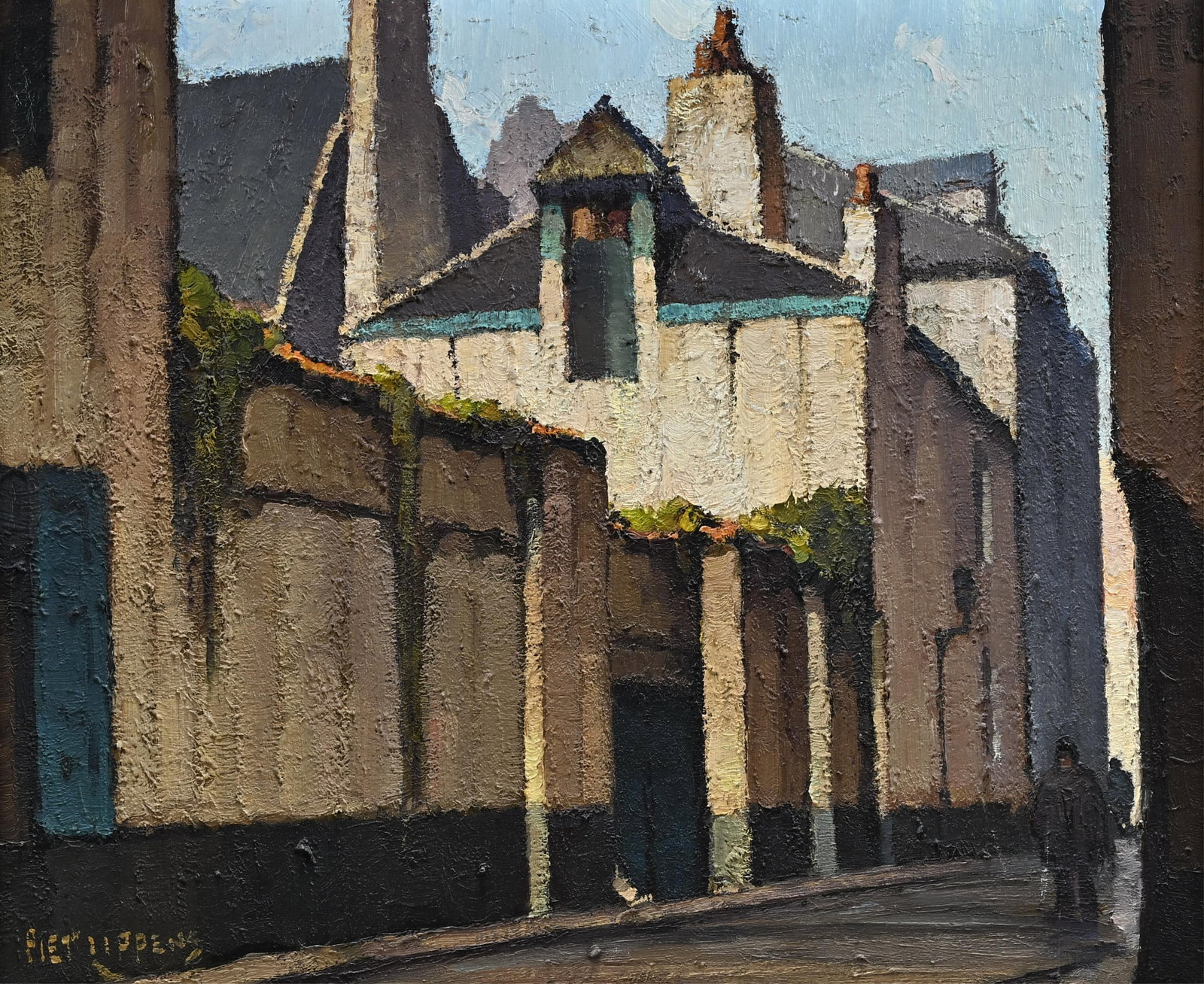 Piet LIPPENS (1890-1981), Animated City View, oil on canvas, signed (1 of 6)