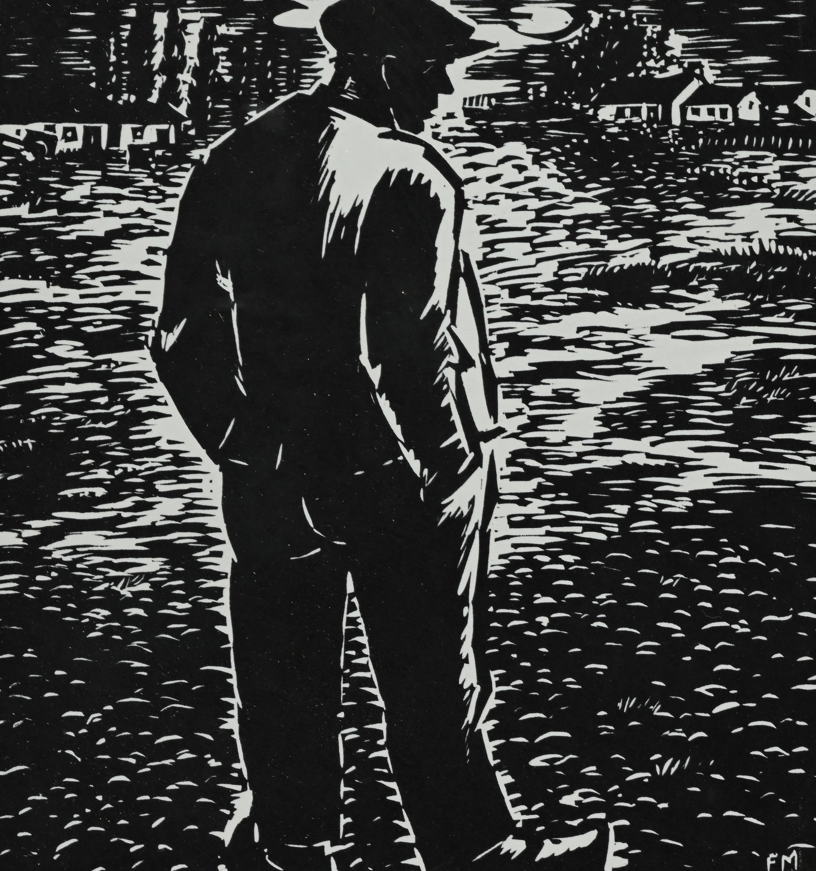 Frans MASEREEL (1889-1972), Farmer, woodcut 52/80, signed (1 of 5)