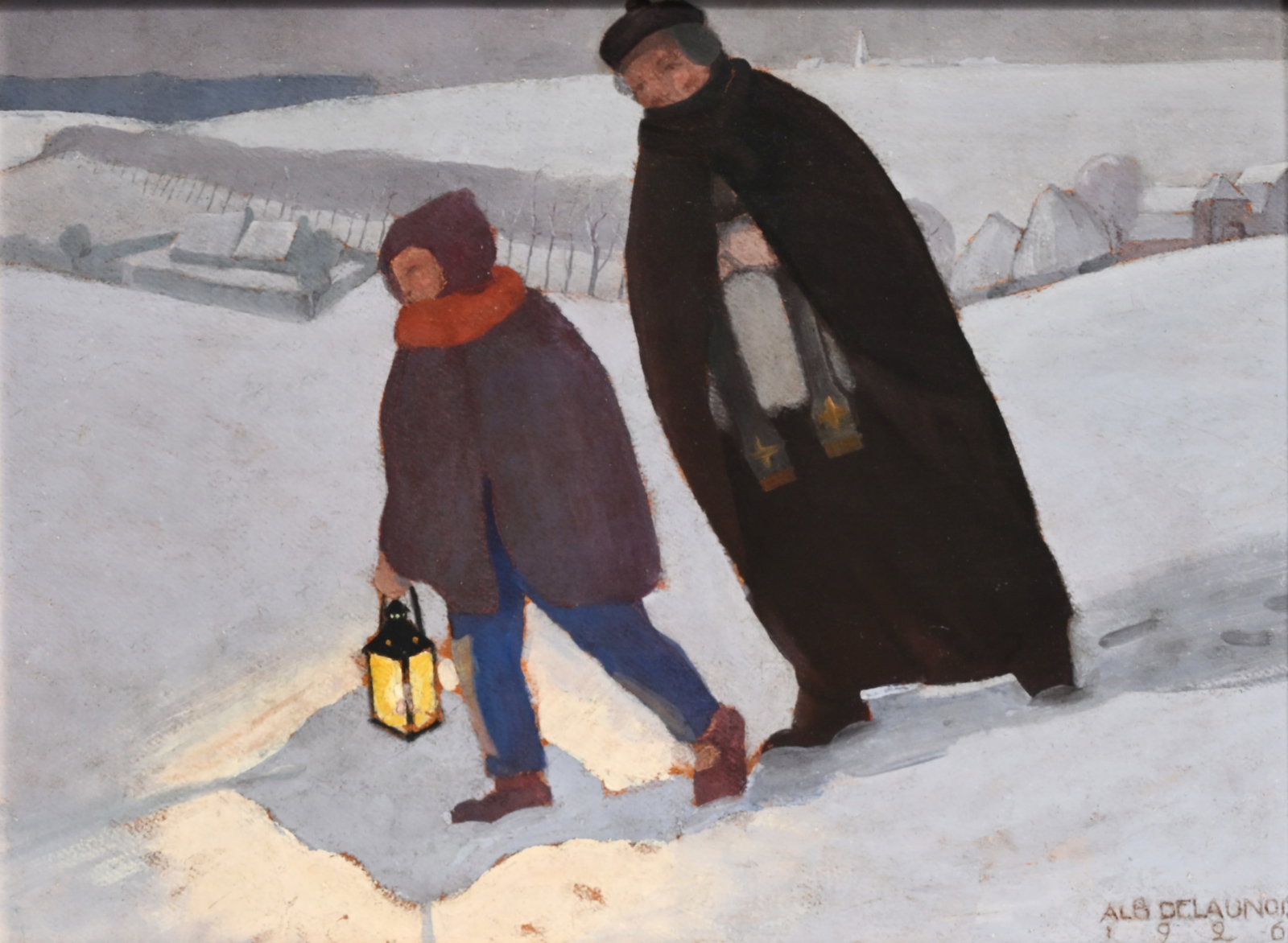 Albert DELAUNOIS (1895-1936), oil on canvas, The Retreat, signed (1 of 4)