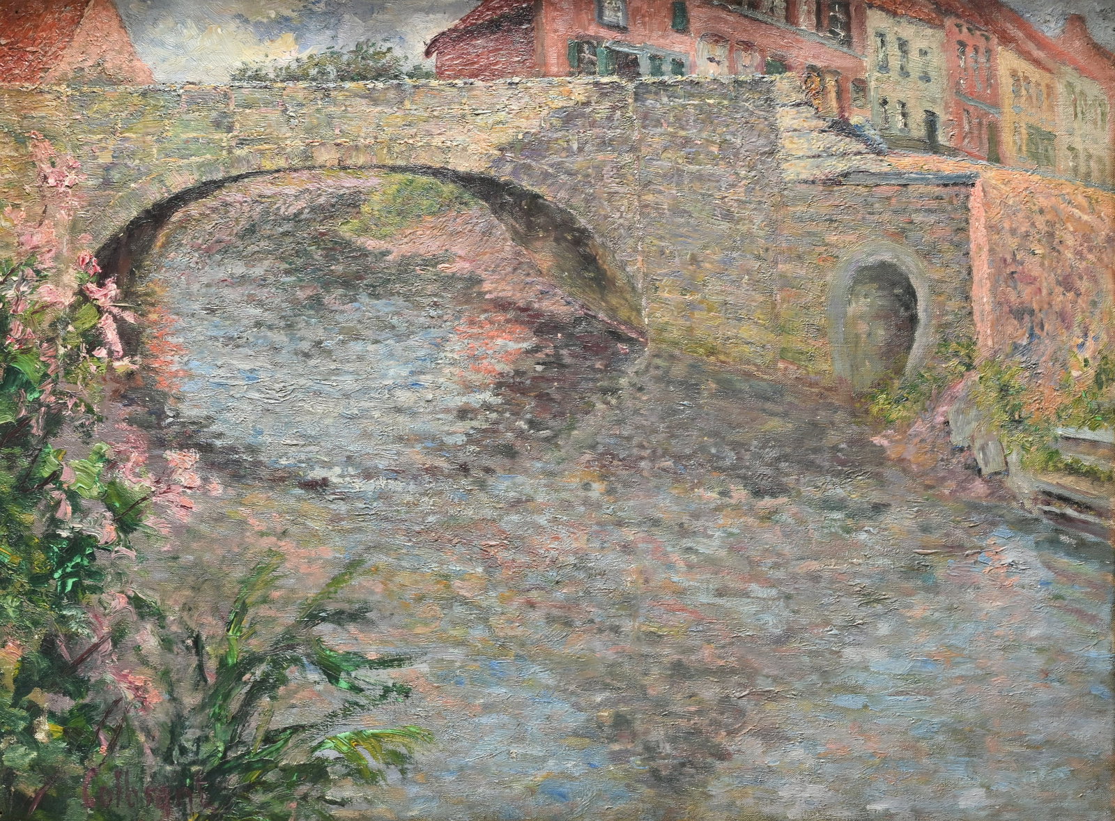 Oscar COLBRANDT (1879-1959), View of Bruges, oil on canvas, signed: Oscar COLBRANDT (1879-1959), View of Bruges, oil on canvas, signedOscar COLBRANDT (1879-1959), Brugs stadszicht, olie op doek, getekend46 x 60 cm