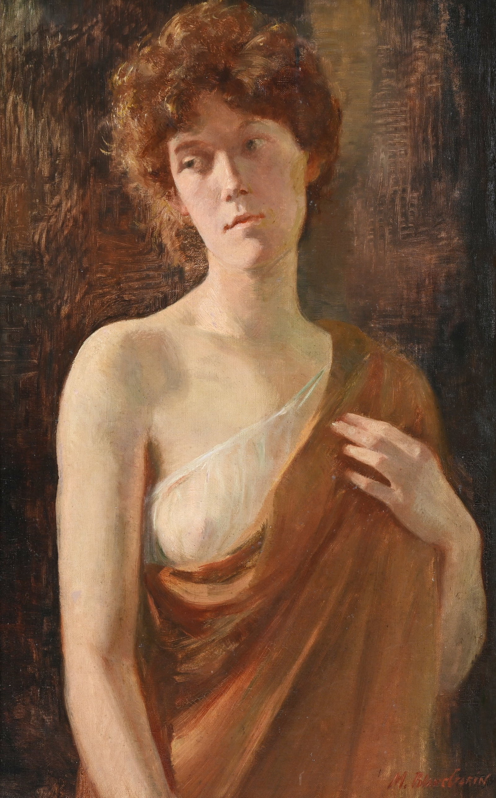 Ernest BLANC-GARIN (1843-1916), oil on canvas, Woman in her veil, signed (1 of 6)