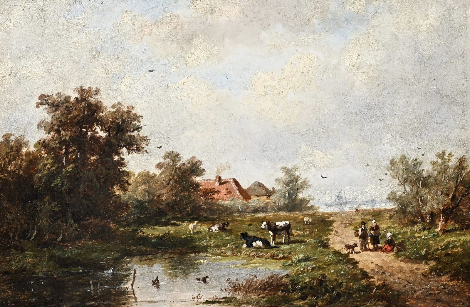 Anthonie VAN WIJNGAERDT (1808-1887), Animated Landscape, oil on canvas, signed (1 of 8)