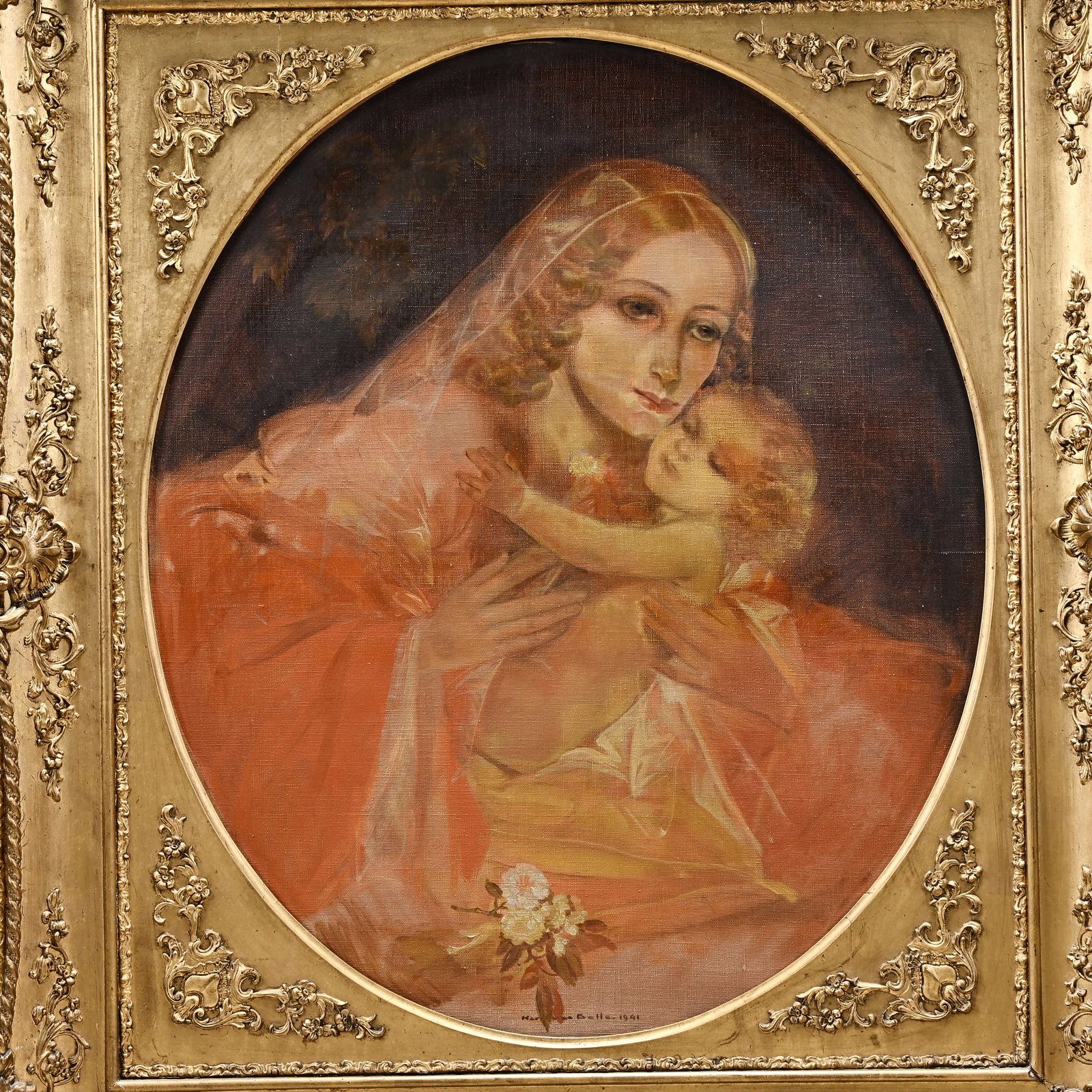 Karel VAN BELLE (1884-1959), Mother and child, oil on canvas, signed and dated 1941 (1 of 5)