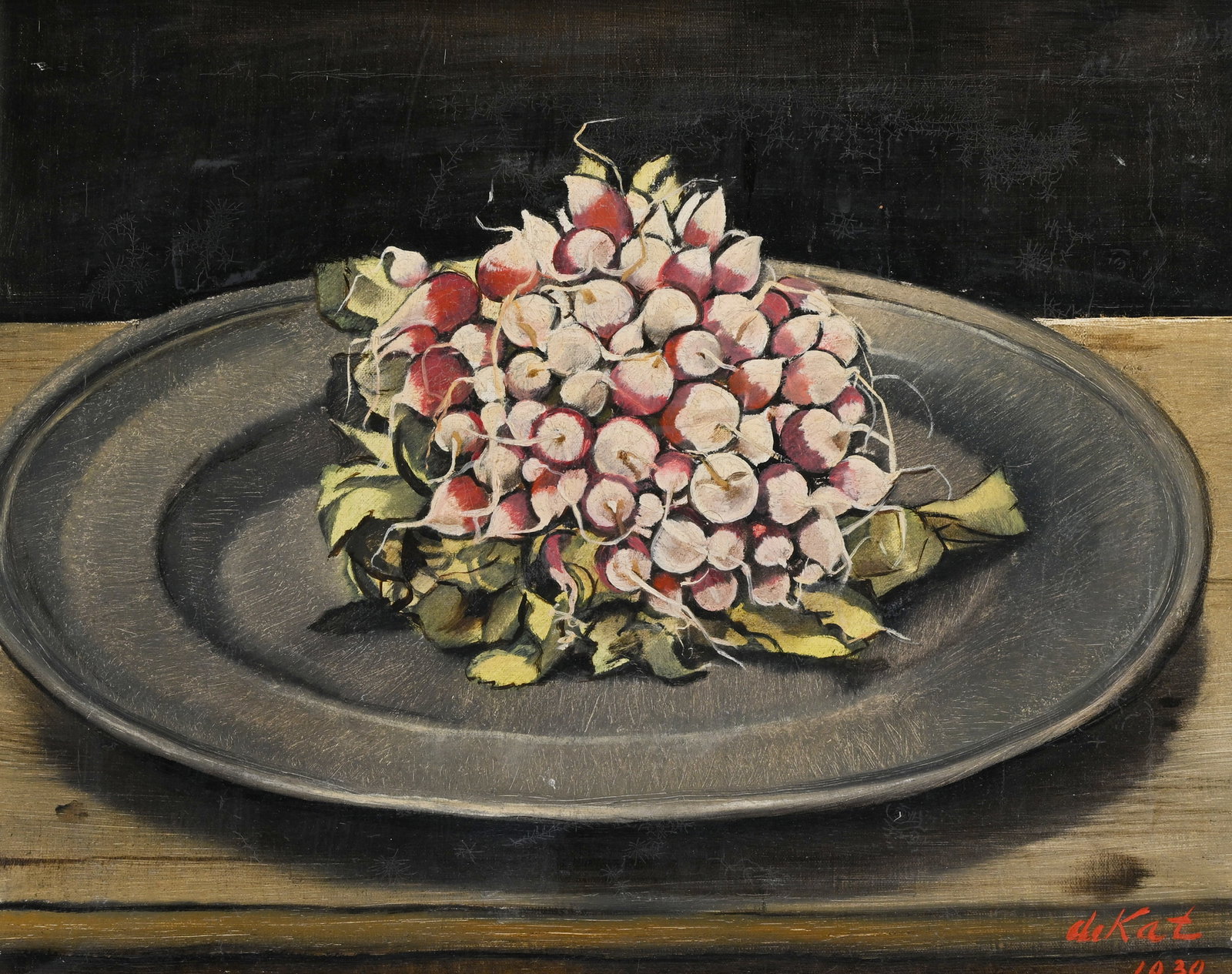 Anne Pierre DE KAT (1881-1968), Still Life with Radishes, signed and dated 1930 (1 of 5)