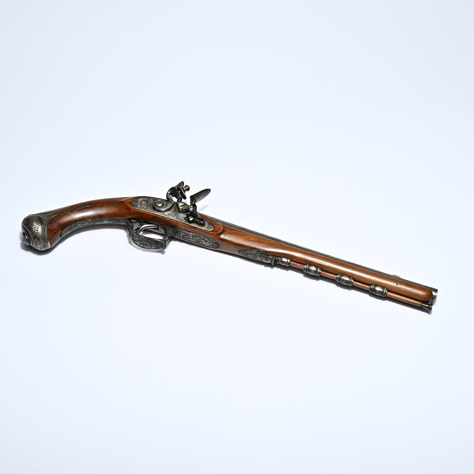 A beautiful European flintlock pistol from the second half of the 18th century. Presumably Italian (1 of 9)