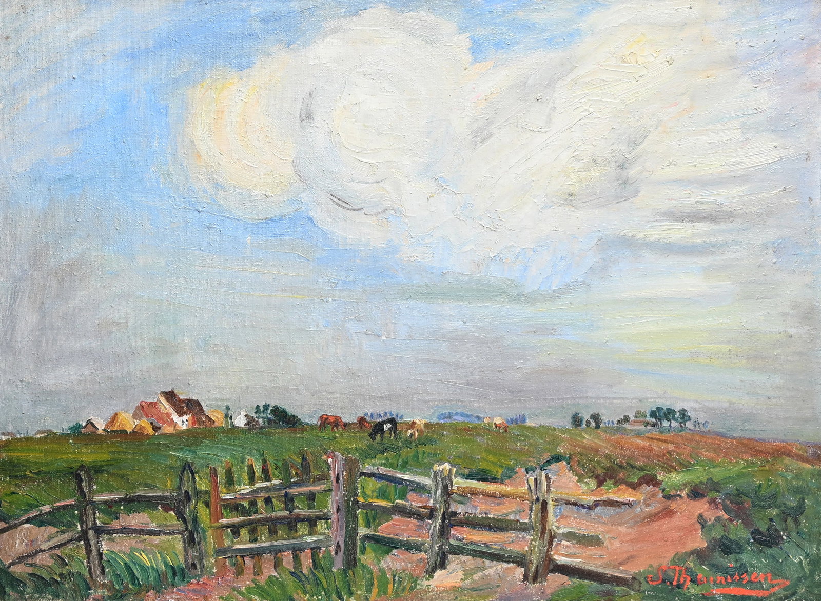 Suzanne THEUNISSEN (1907-2004), Bachten de kupe, oil on canvas, signed (1 of 8)