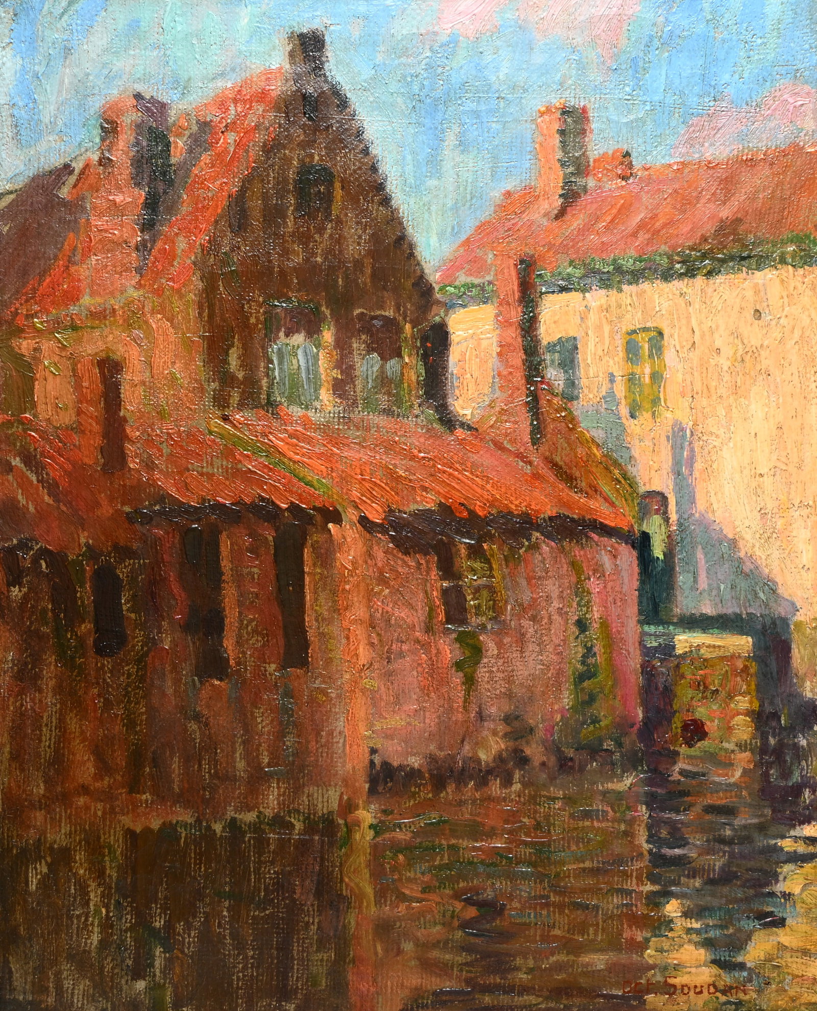 Octave SOUDAN (1872-1948), a cityscape, oil on canvas, signed (1 of 6)