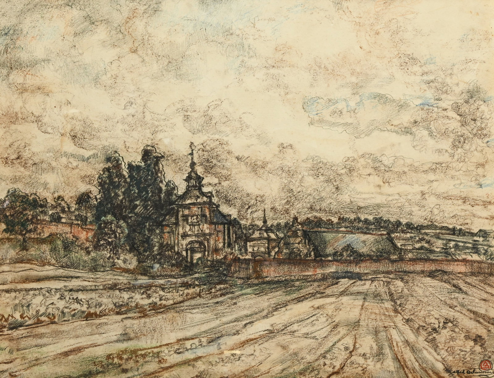 Alfred Napoleon DELAUNOIS (1875/76-1941), pastel, signed (1 of 6)