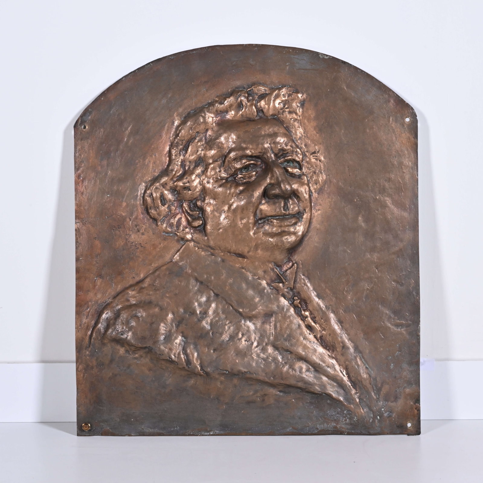 Bronze plaque depicting Willem Verspeyen (1837-1912), a French-speaking journalist and writer from (1 of 2)