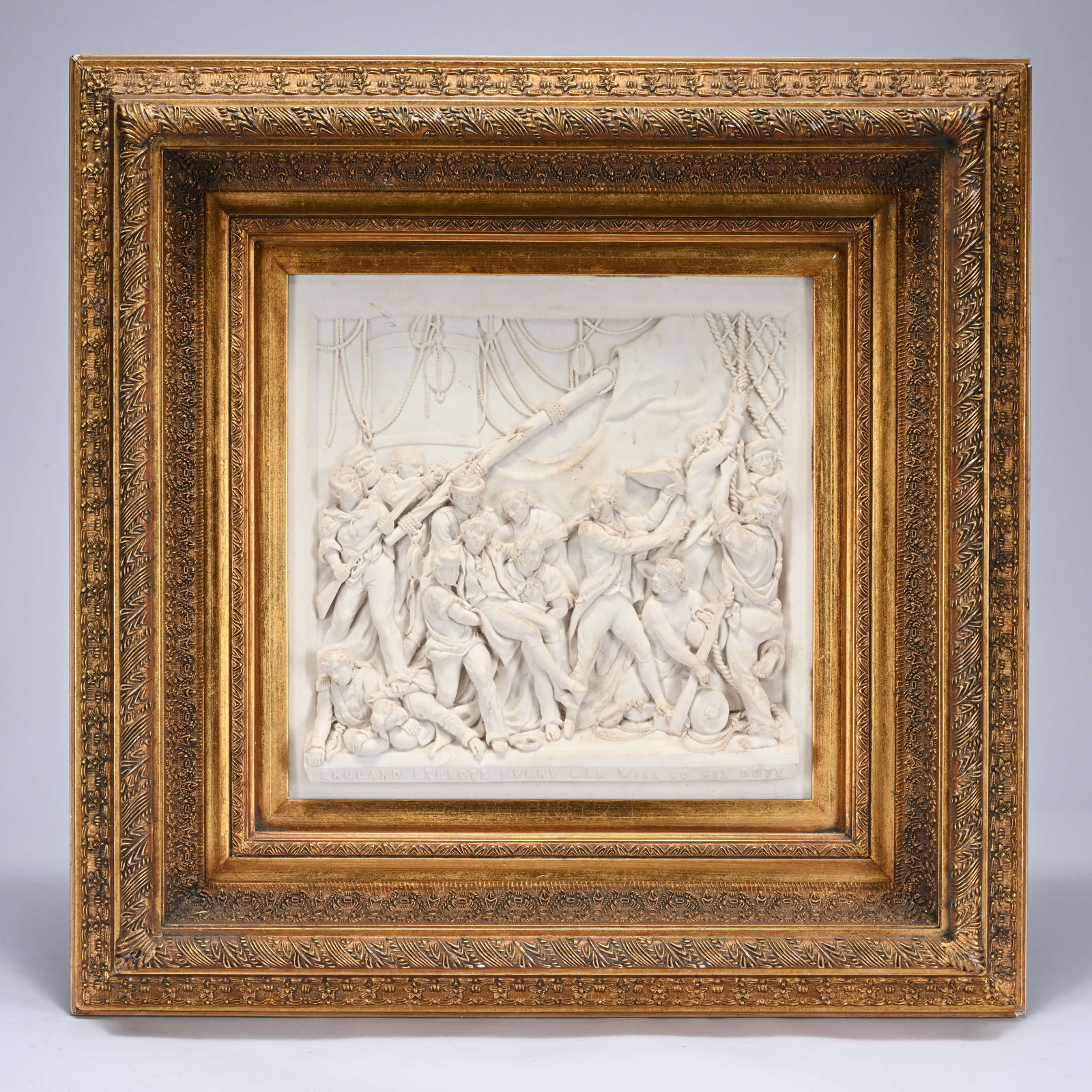 England expects every man to do his duty', a relief plaque depicting the death of Lord Nelson at (1 of 8)