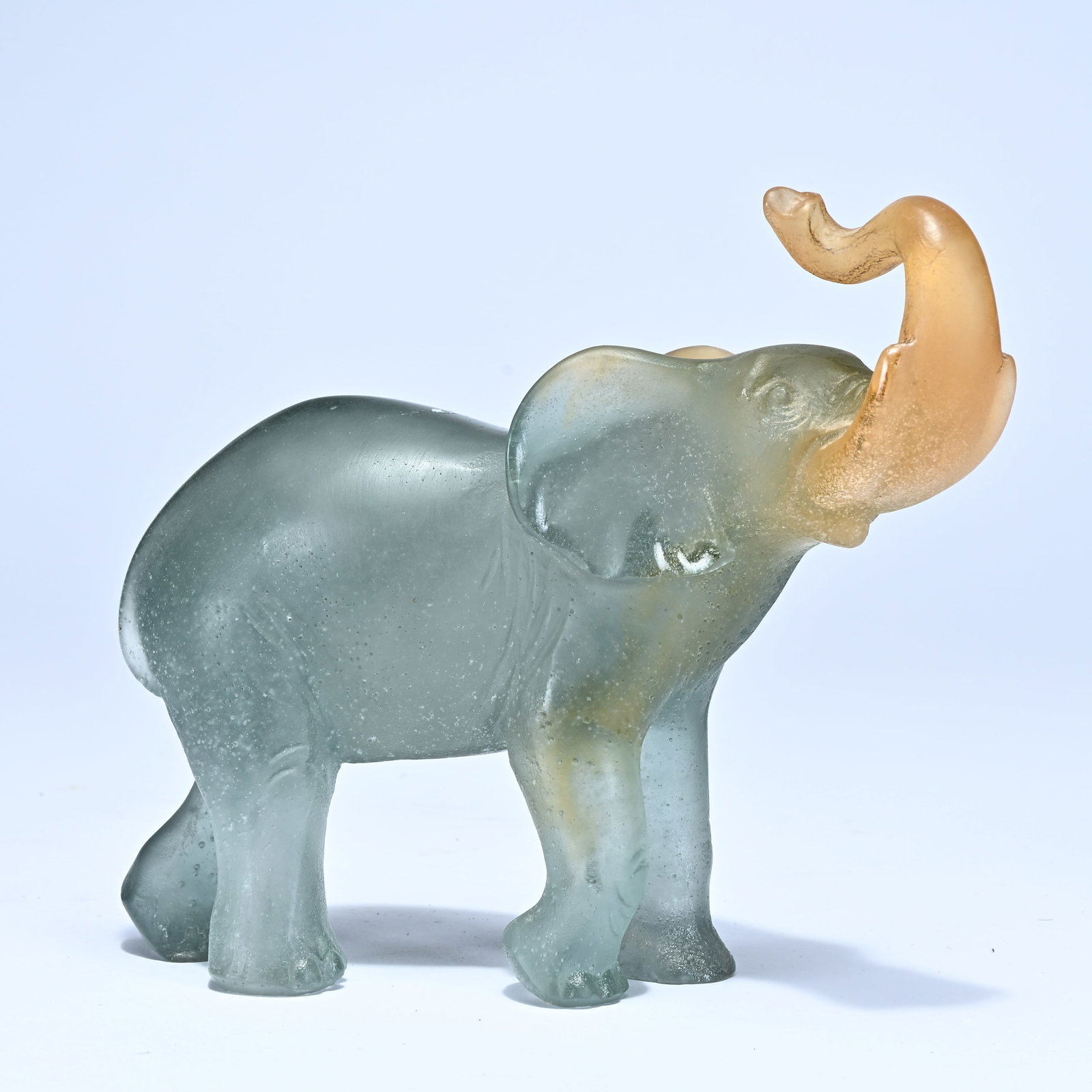 Daum France pate de verre Sculpture, signed (1 of 7)