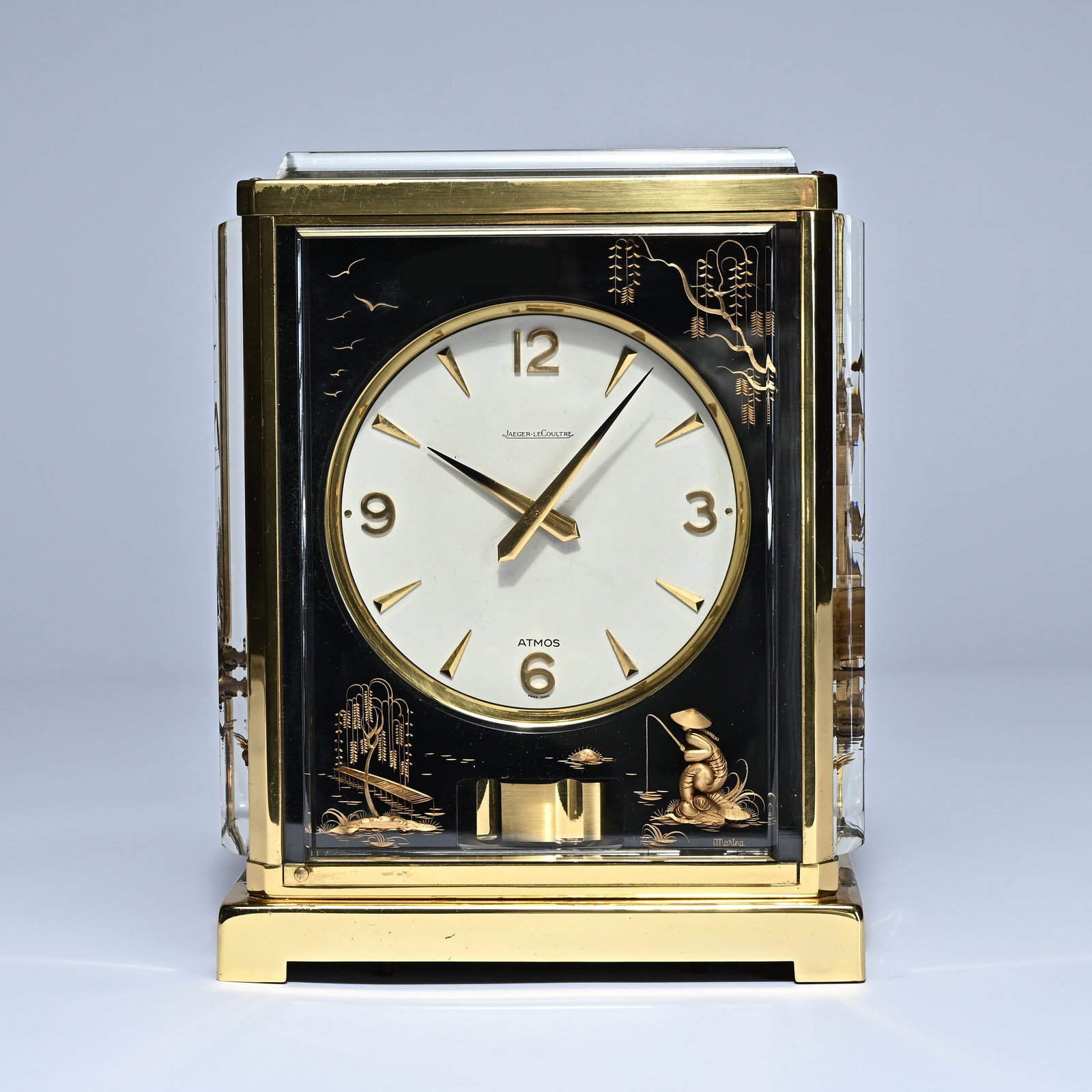 Jeager-LeCoultre Atmos clock, chinoiserie decor model Marina, 1965 (1 of 12)
