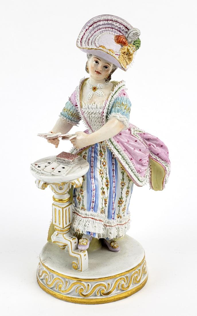 A Rare 19th C. Meissen Porcelain Figure of Woman  with (1 of 9)