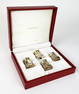 Set of Cartier Sterling Silver Salts in Fitted Case