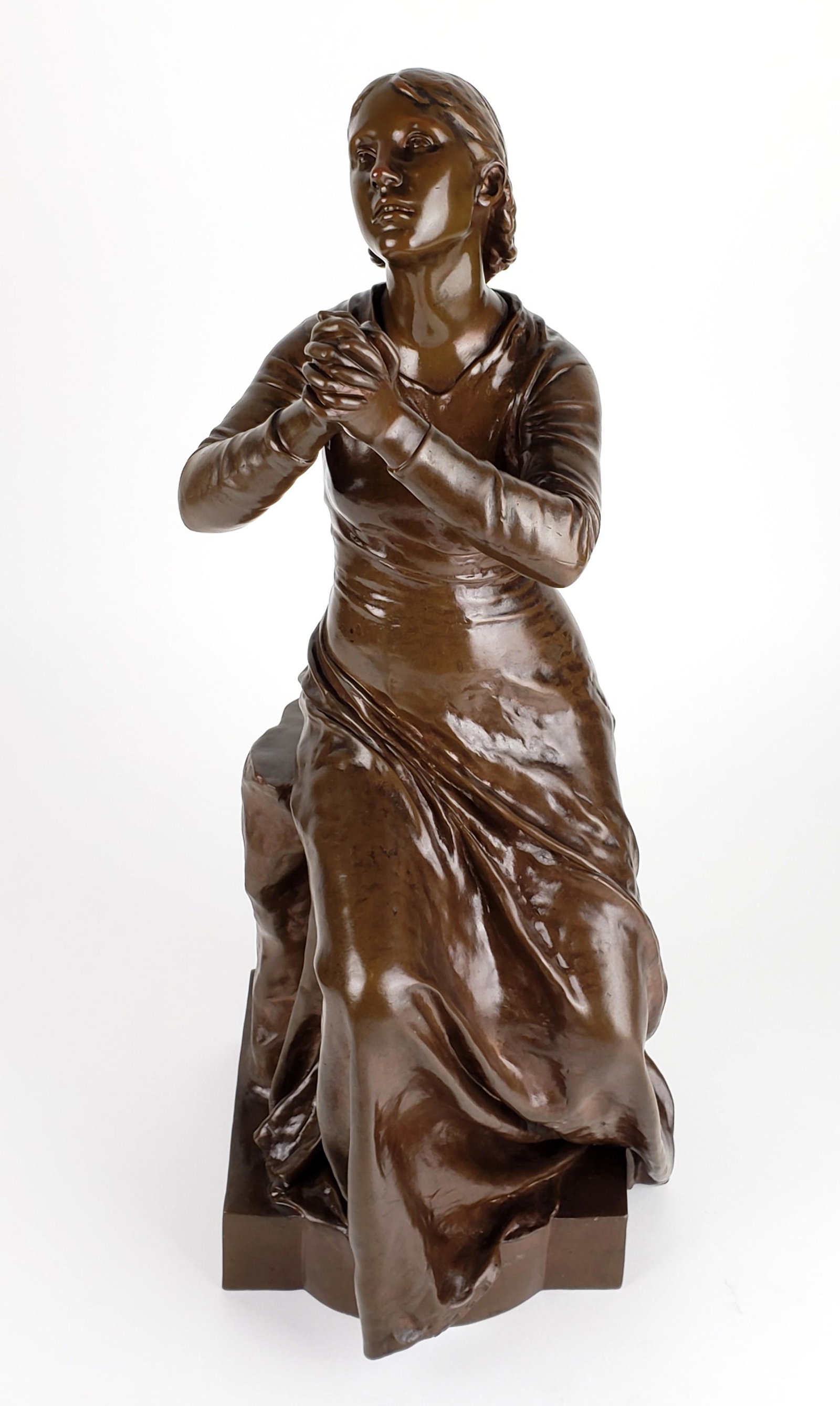 19th C. F. Barbedienne Bronze Statue Signed F. Dubois (1 of 8)