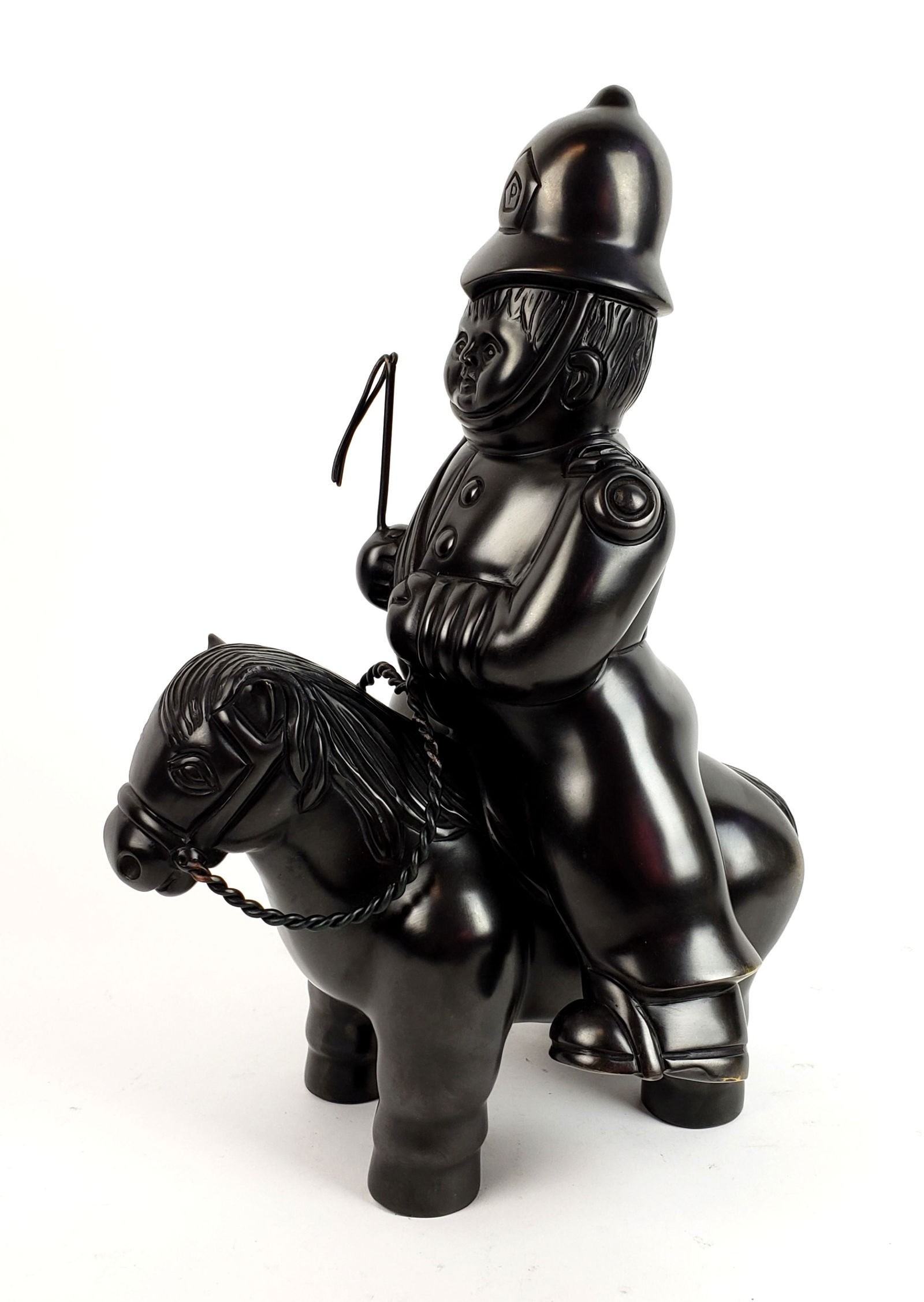 Botero Bronze Figure of Man on Horse (1 of 6)