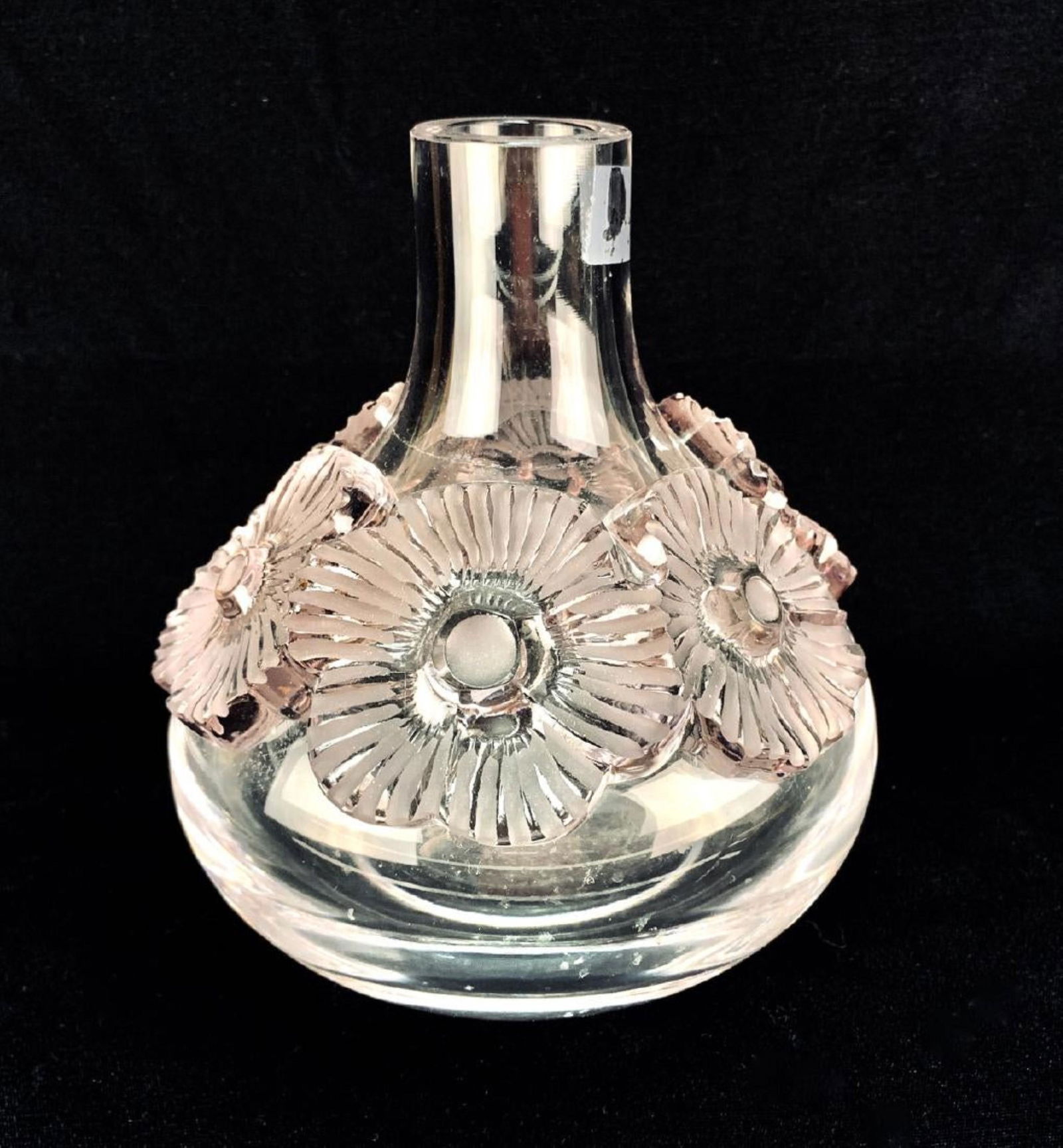 Lalique Clear and Amethyst Vase (1 of 2)